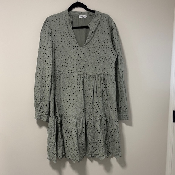 Civico 51 Dresses & Skirts - Civico 51 Eyelet Dress in Sage